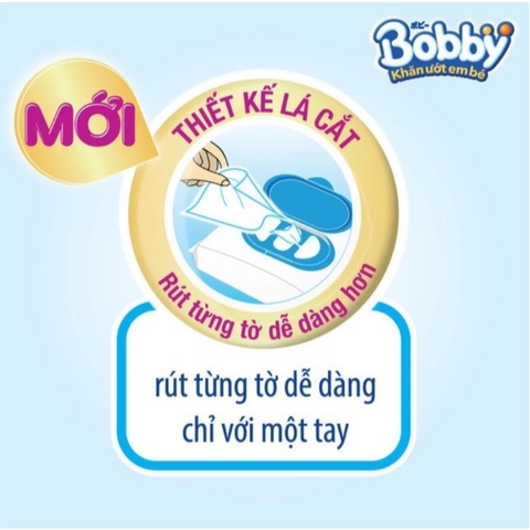 Bobby khăn ướt em bé không mùi - 100 miếng