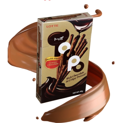 Bánh que Toppo- nhân Socola hương cacao - Hộp 40g