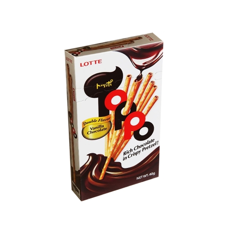 Bánh que Toppo- nhân Socola hương vani - Hộp 40g