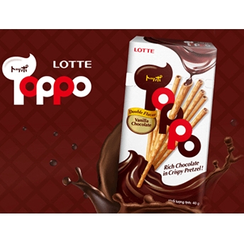 Bánh que Toppo- nhân Socola hương vani - Hộp 40g