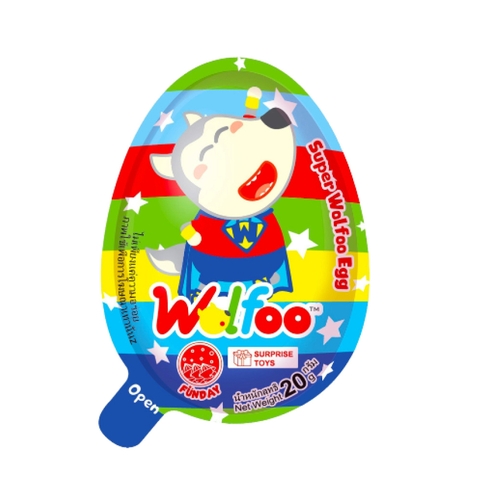 Trứng socola Wolfoo với đồ chơi ngẫu nhiên 20g
