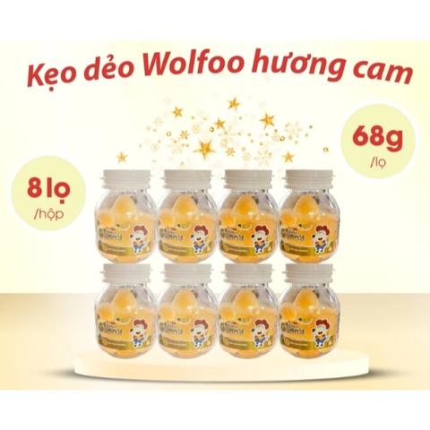 Kẹo dẻo Wolfoo có nhân vị cam 68g