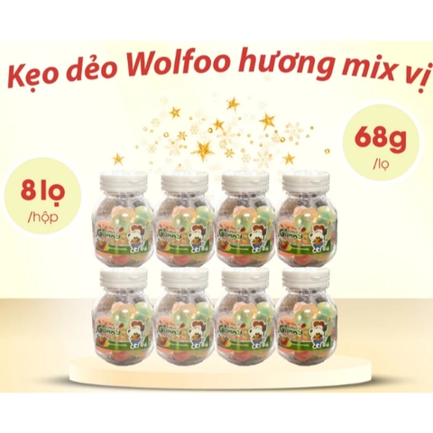 Kẹo dẻo Wolfoo có nhân mix vị 68g