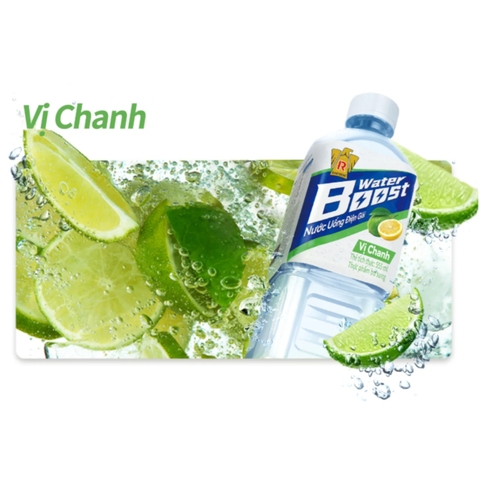 Nước uống điện giải Water boost vị chanh - Chai 555ml