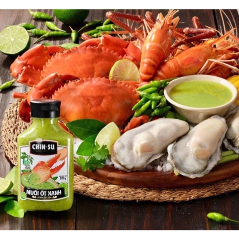 Muối ớt xanh chấm hải sản Chinsu - chai 200g