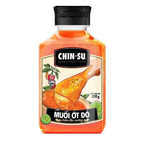 Muối ớt đỏ chấm lẩu nướng Chinsu - chai 200g