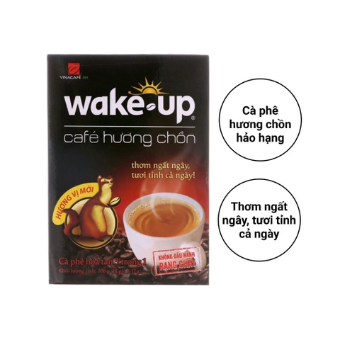 Cà phê sữa Wake Up 3in1 hương chồn - Hộp 306g