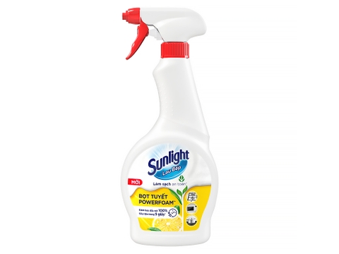 Xịt Lau Bếp SUNLIGHT Bọt Tuyết Powerfoam - chai 500ml