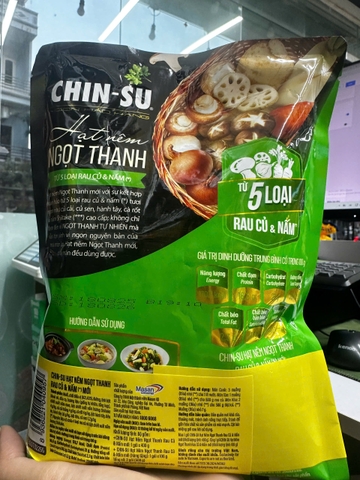 Hạt nêm CHIN-SU ngọt thanh từ 5 loại rau củ và nấm gói 400g