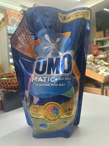 OMO nước giặt Matic chuyên gia cửa trước Hương tươi mát + giữ màu - túi 1,8kg