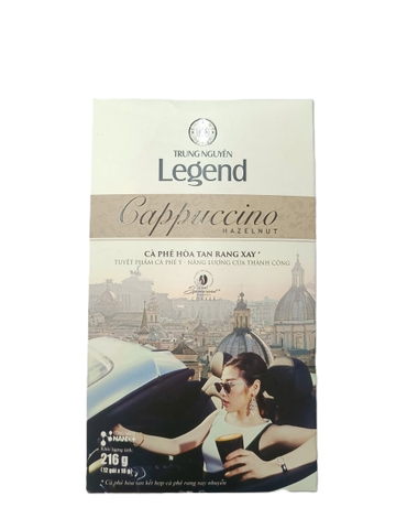Cà phê Trung Nguyên Legend Cappuccino hazelnut - hộp 216g (12 gói x 18g)