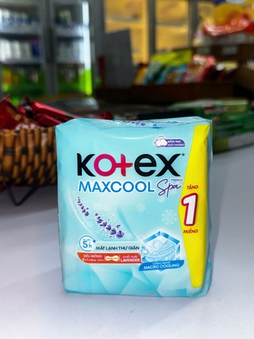 Băng vệ sinh Kotex maxcool spa siêu mỏng không cánh 23cm - bịch 9 miếng