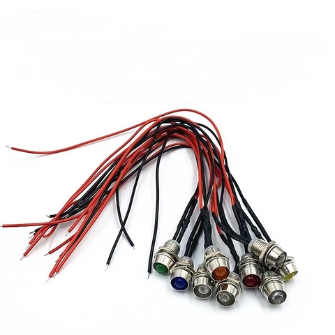 Bóng led 8mm dải 5-12V (nối sẵn dây 20cm) trang trí tiểu cảnh, làm đồ chơi, DIY