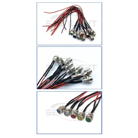 Bóng led 8mm dải 5-12V (nối sẵn dây 20cm) trang trí tiểu cảnh, làm đồ chơi, DIY