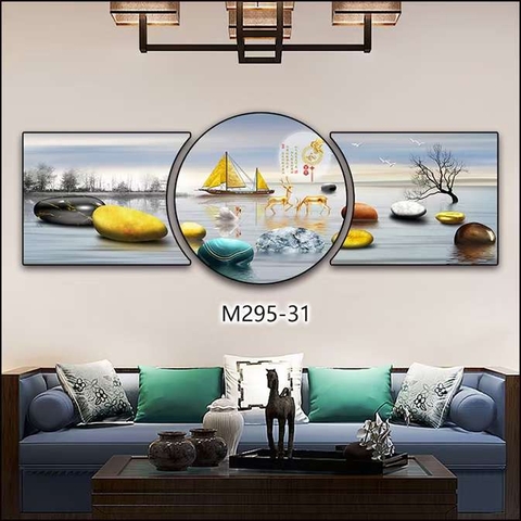 Bộ 3 Tranh Tròn Khuyết | Tranh Ngọc Việt - Đắk Lắk | Tranh Ngọc Việt - Xưởng Tranh Đẹp Buôn Ma Thuột (BMT) DakLak