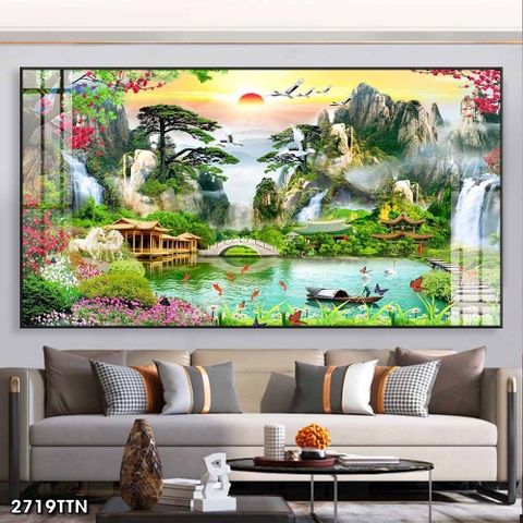 Tranh Sơn Thủy Ngang | Tranh Ngọc Việt - Đắk Lắk | Tranh Ngọc Việt - Xưởng Tranh Đẹp Buôn Ma Thuột (BMT) DakLak