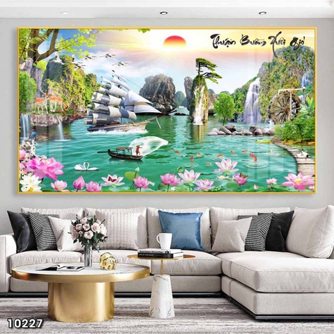 Tranh Sơn Thủy Ngang | Tranh Ngọc Việt - Đắk Lắk | Tranh Ngọc Việt - Xưởng Tranh Đẹp Buôn Ma Thuột (BMT) DakLak