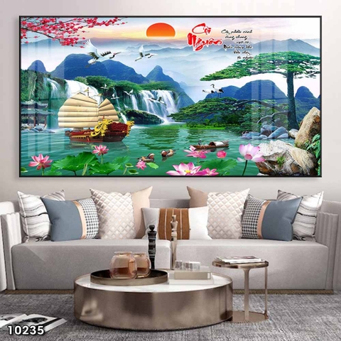 Tranh Sơn Thủy Ngang | Tranh Ngọc Việt - Đắk Lắk | Tranh Ngọc Việt - Xưởng Tranh Đẹp Buôn Ma Thuột (BMT) DakLak