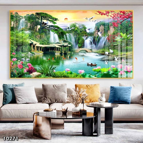 Tranh Sơn Thủy Ngang | Tranh Ngọc Việt - Đắk Lắk | Tranh Ngọc Việt - Xưởng Tranh Đẹp Buôn Ma Thuột (BMT) DakLak