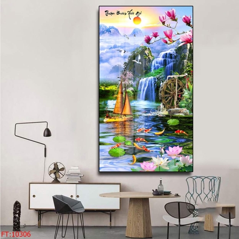 Tranh Sơn Thủy Dọc | Tranh Ngọc Việt - Đắk Lắk | Tranh Ngọc Việt - Xưởng Tranh Đẹp Buôn Ma Thuột (BMT) DakLak