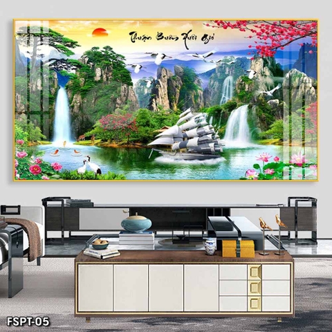 Tranh Sơn Thủy Ngang | Tranh Ngọc Việt - Đắk Lắk | Tranh Ngọc Việt - Xưởng Tranh Đẹp Buôn Ma Thuột (BMT) DakLak