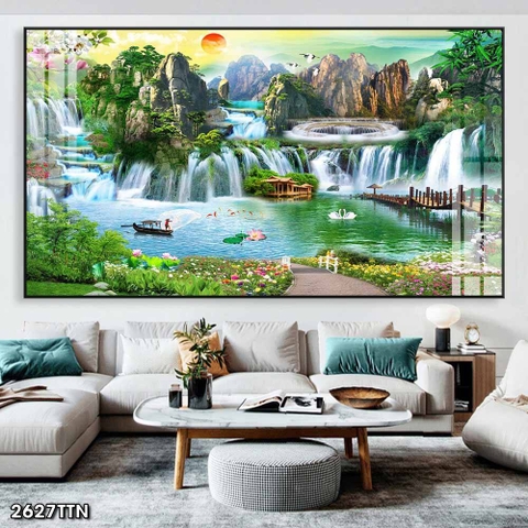 Tranh Sơn Thủy Ngang | Tranh Ngọc Việt - Đắk Lắk | Tranh Ngọc Việt - Xưởng Tranh Đẹp Buôn Ma Thuột (BMT) DakLak