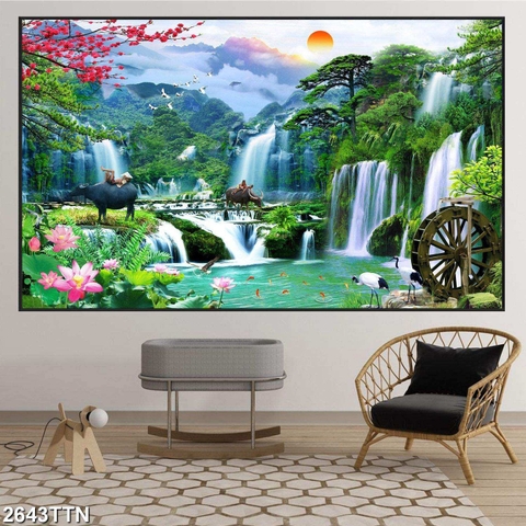 Tranh Sơn Thủy Ngang | Tranh Ngọc Việt - Đắk Lắk | Tranh Ngọc Việt - Xưởng Tranh Đẹp Buôn Ma Thuột (BMT) DakLak