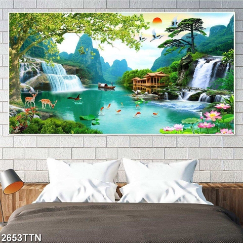 Tranh Sơn Thủy Ngang | Tranh Ngọc Việt - Đắk Lắk | Tranh Ngọc Việt - Xưởng Tranh Đẹp Buôn Ma Thuột (BMT) DakLak