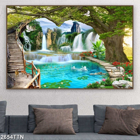 Tranh Sơn Thủy Ngang | Tranh Ngọc Việt - Đắk Lắk | Tranh Ngọc Việt - Xưởng Tranh Đẹp Buôn Ma Thuột (BMT) DakLak