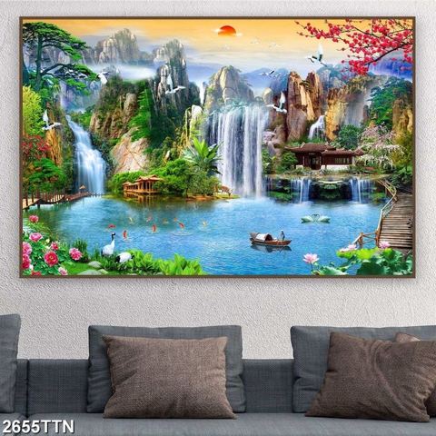 Tranh Sơn Thủy Ngang | Tranh Ngọc Việt - Đắk Lắk | Tranh Ngọc Việt - Xưởng Tranh Đẹp Buôn Ma Thuột (BMT) DakLak