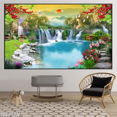 Tranh Sơn Thủy Ngang | Tranh Ngọc Việt - Đắk Lắk | Tranh Ngọc Việt - Xưởng Tranh Đẹp Buôn Ma Thuột (BMT) DakLak