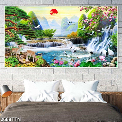 Tranh Sơn Thủy Ngang | Tranh Ngọc Việt - Đắk Lắk | Tranh Ngọc Việt - Xưởng Tranh Đẹp Buôn Ma Thuột (BMT) DakLak