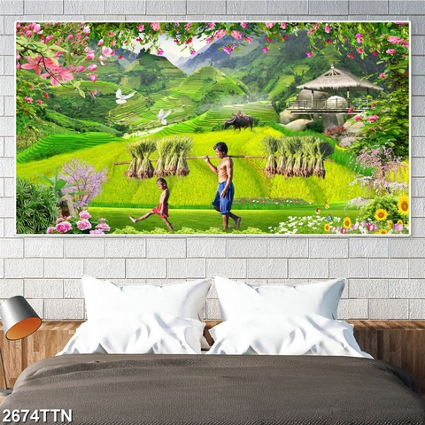 Tranh Ruộng Bậc Thang | Tranh Ngọc Việt - Đắk Lắk | Tranh Ngọc Việt - Xưởng Tranh Đẹp Buôn Ma Thuột (BMT) DakLak