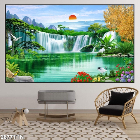 Tranh Sơn Thủy Ngang | Tranh Ngọc Việt - Đắk Lắk | Tranh Ngọc Việt - Xưởng Tranh Đẹp Buôn Ma Thuột (BMT) DakLak