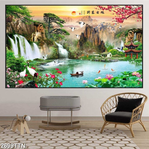 Tranh Sơn Thủy Ngang | Tranh Ngọc Việt - Đắk Lắk | Tranh Ngọc Việt - Xưởng Tranh Đẹp Buôn Ma Thuột (BMT) DakLak