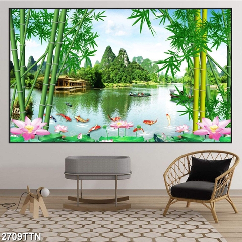 Tranh Sơn Thủy Ngang | Tranh Ngọc Việt - Đắk Lắk | Tranh Ngọc Việt - Xưởng Tranh Đẹp Buôn Ma Thuột (BMT) DakLak