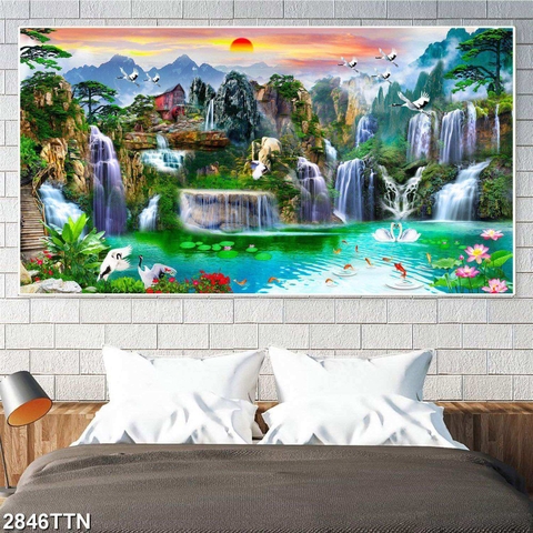 Tranh Sơn Thủy Ngang | Tranh Ngọc Việt - Đắk Lắk | Tranh Ngọc Việt - Xưởng Tranh Đẹp Buôn Ma Thuột (BMT) DakLak