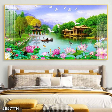 Tranh Sơn Thủy Ngang | Tranh Ngọc Việt - Đắk Lắk | Tranh Ngọc Việt - Xưởng Tranh Đẹp Buôn Ma Thuột (BMT) DakLak