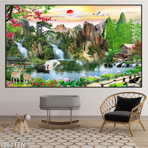 Tranh Sơn Thủy Ngang | Tranh Ngọc Việt - Đắk Lắk | Tranh Ngọc Việt - Xưởng Tranh Đẹp Buôn Ma Thuột (BMT) DakLak