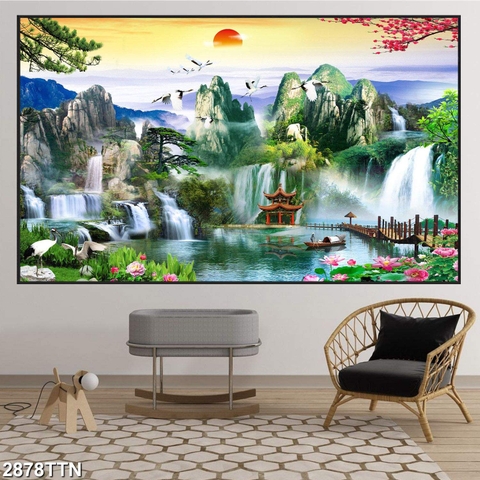 Tranh Sơn Thủy Ngang | Tranh Ngọc Việt - Đắk Lắk | Tranh Ngọc Việt - Xưởng Tranh Đẹp Buôn Ma Thuột (BMT) DakLak