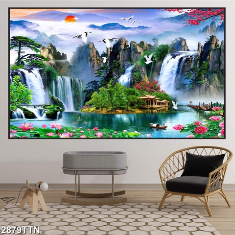 Tranh Sơn Thủy Ngang | Tranh Ngọc Việt - Đắk Lắk | Tranh Ngọc Việt - Xưởng Tranh Đẹp Buôn Ma Thuột (BMT) DakLak