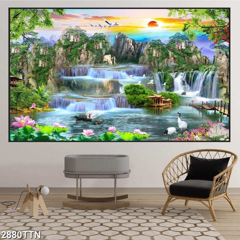 Tranh Sơn Thủy Ngang | Tranh Ngọc Việt - Đắk Lắk | Tranh Ngọc Việt - Xưởng Tranh Đẹp Buôn Ma Thuột (BMT) DakLak