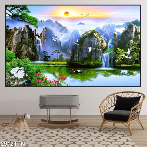 Tranh Sơn Thủy Ngang | Tranh Ngọc Việt - Đắk Lắk | Tranh Ngọc Việt - Xưởng Tranh Đẹp Buôn Ma Thuột (BMT) DakLak