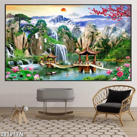 Tranh Sơn Thủy Ngang | Tranh Ngọc Việt - Đắk Lắk | Tranh Ngọc Việt - Xưởng Tranh Đẹp Buôn Ma Thuột (BMT) DakLak