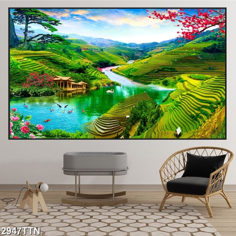 Tranh Ruộng Bậc Thang | Tranh Ngọc Việt - Đắk Lắk | Tranh Ngọc Việt - Xưởng Tranh Đẹp Buôn Ma Thuột (BMT) DakLak