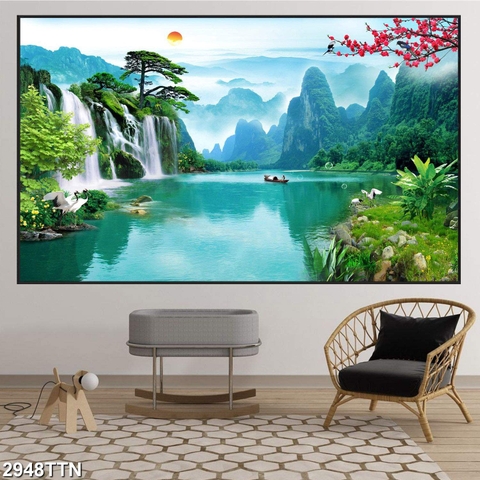 Tranh Sơn Thủy Ngang | Tranh Ngọc Việt - Đắk Lắk | Tranh Ngọc Việt - Xưởng Tranh Đẹp Buôn Ma Thuột (BMT) DakLak