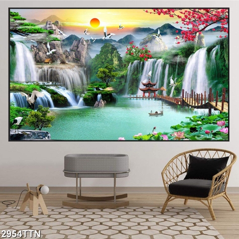 Tranh Sơn Thủy Ngang | Tranh Ngọc Việt - Đắk Lắk | Tranh Ngọc Việt - Xưởng Tranh Đẹp Buôn Ma Thuột (BMT) DakLak