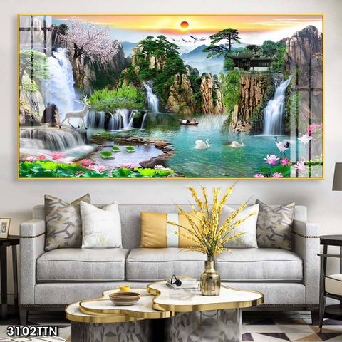 Tranh Sơn Thủy Ngang | Tranh Ngọc Việt - Đắk Lắk | Tranh Ngọc Việt - Xưởng Tranh Đẹp Buôn Ma Thuột (BMT) DakLak