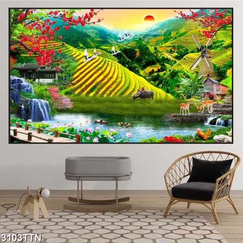 Tranh Ruộng Bậc Thang | Tranh Ngọc Việt - Đắk Lắk | Tranh Ngọc Việt - Xưởng Tranh Đẹp Buôn Ma Thuột (BMT) DakLak