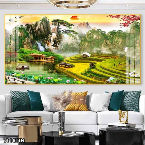 Tranh Sơn Thủy Ngang | Tranh Ngọc Việt - Đắk Lắk | Tranh Ngọc Việt - Xưởng Tranh Đẹp Buôn Ma Thuột (BMT) DakLak